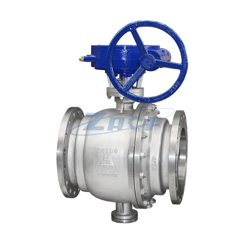 Worm gear fixed ball valve