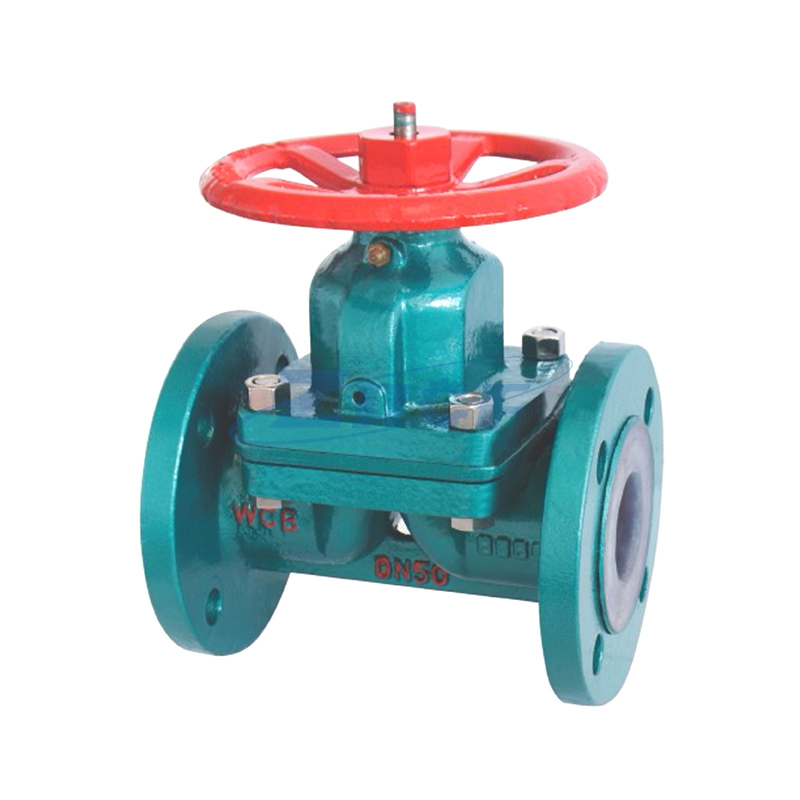 Fluorine-lined diaphragm valve