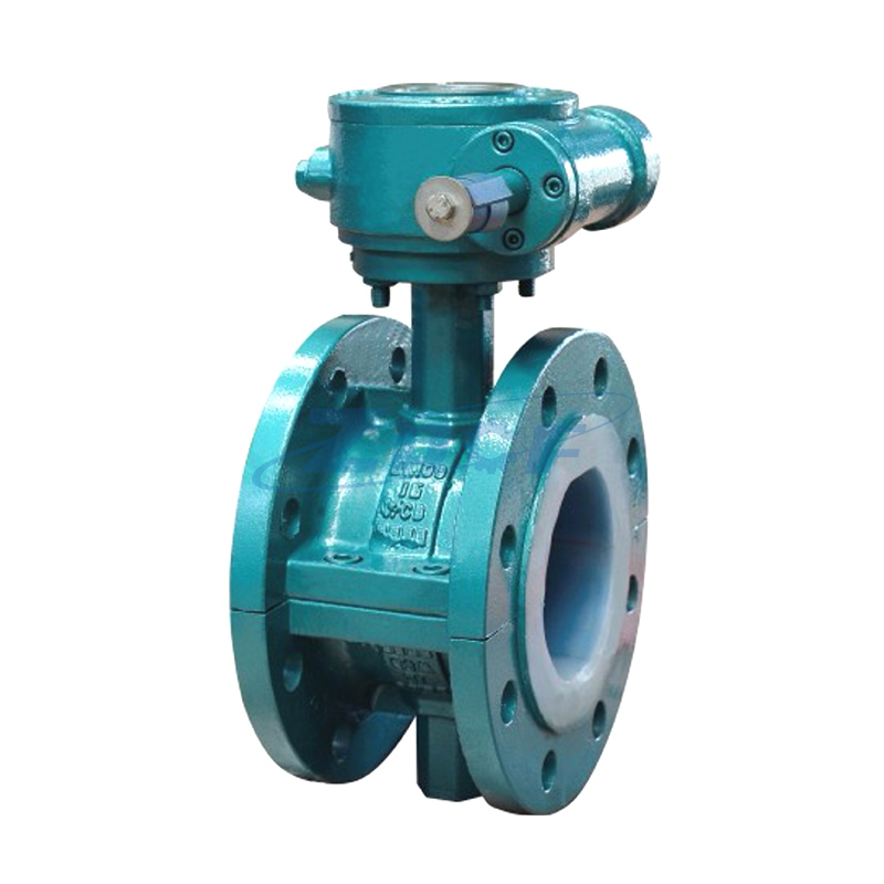 Fluorine lined butterfly valve