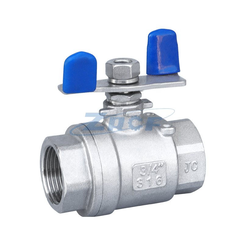 Two-piece butterfly ball valve